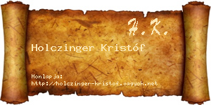 Holczinger Kristóf névjegykártya