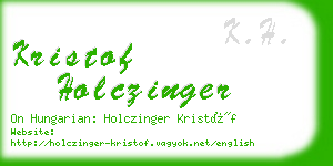 kristof holczinger business card